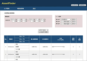 指定期間中に未使用のUSBメモリを検索して情報漏えいを防ぎます